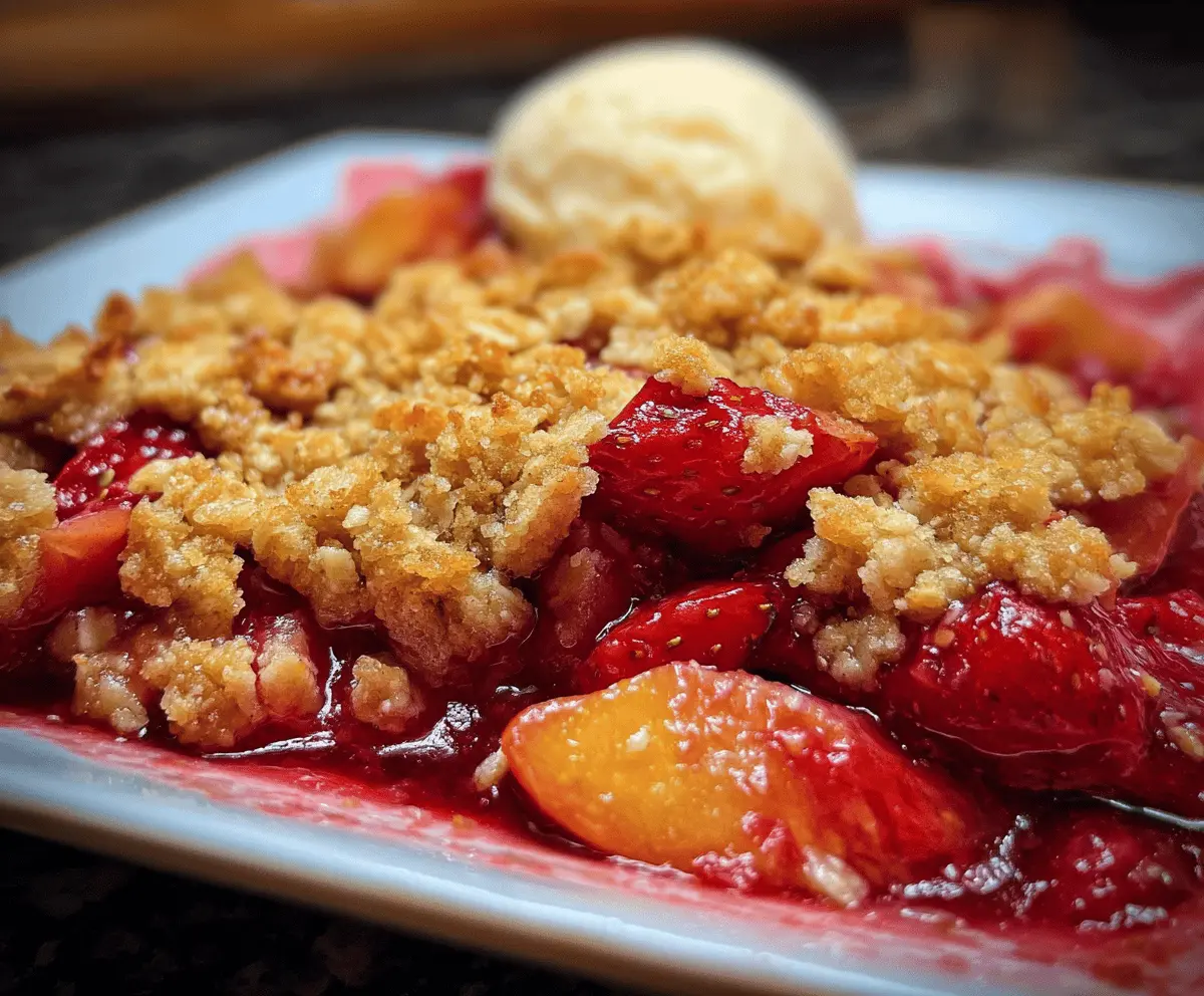Easy Strawberry Peach Crisp Recipe