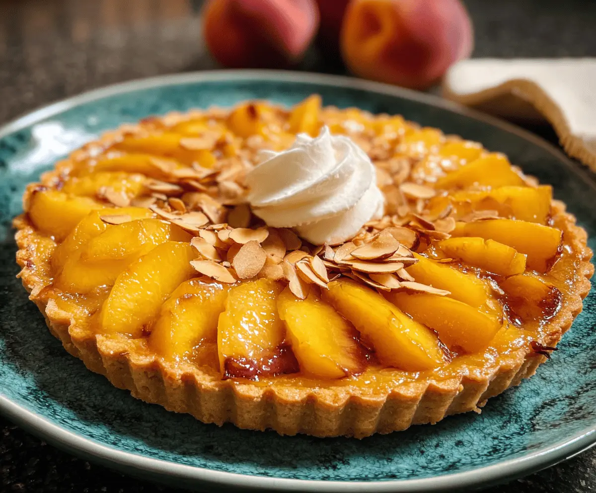 Easy Peach Tart Recipe with Flaky Crust