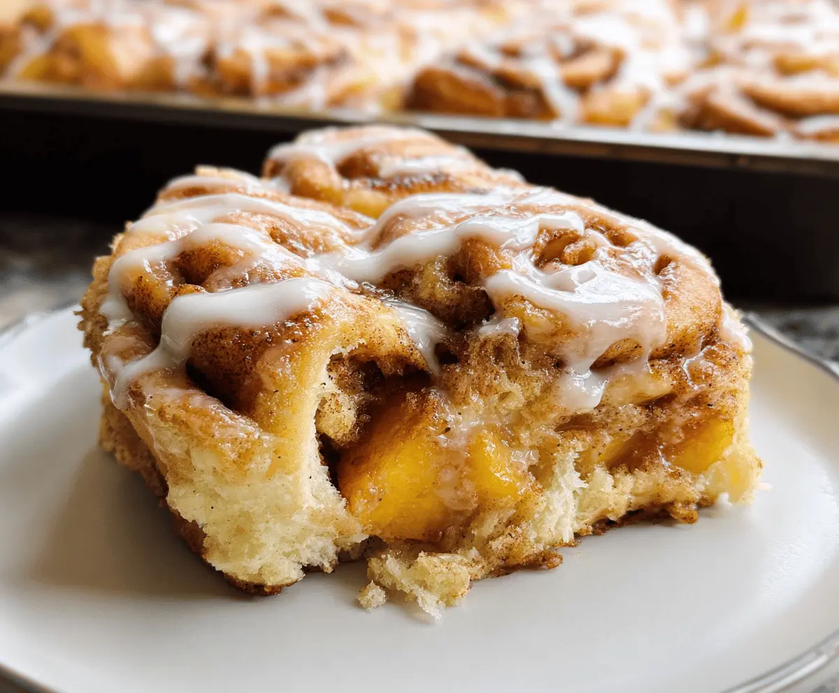 Peach Cobbler Cinnamon Rolls Recipe