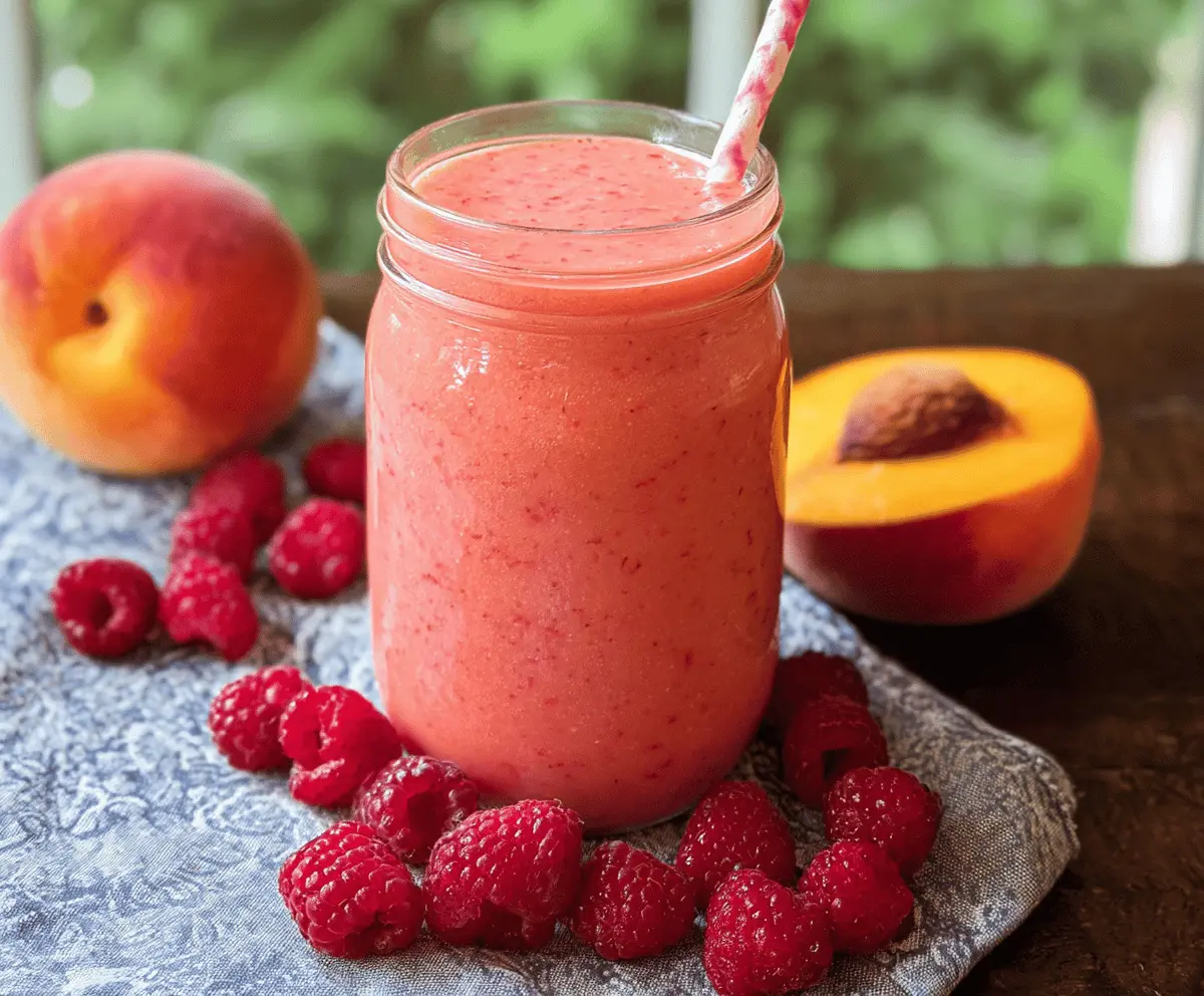 Refreshing Raspberry Peach Smoothie Recipe
