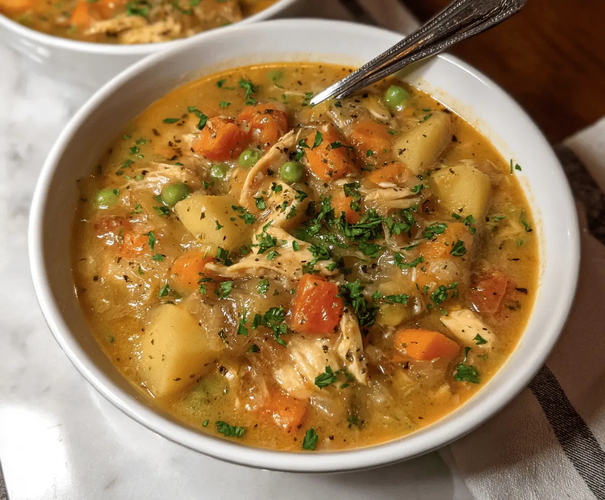 Easy Slow Cooker Chicken Stew Soup Recipe