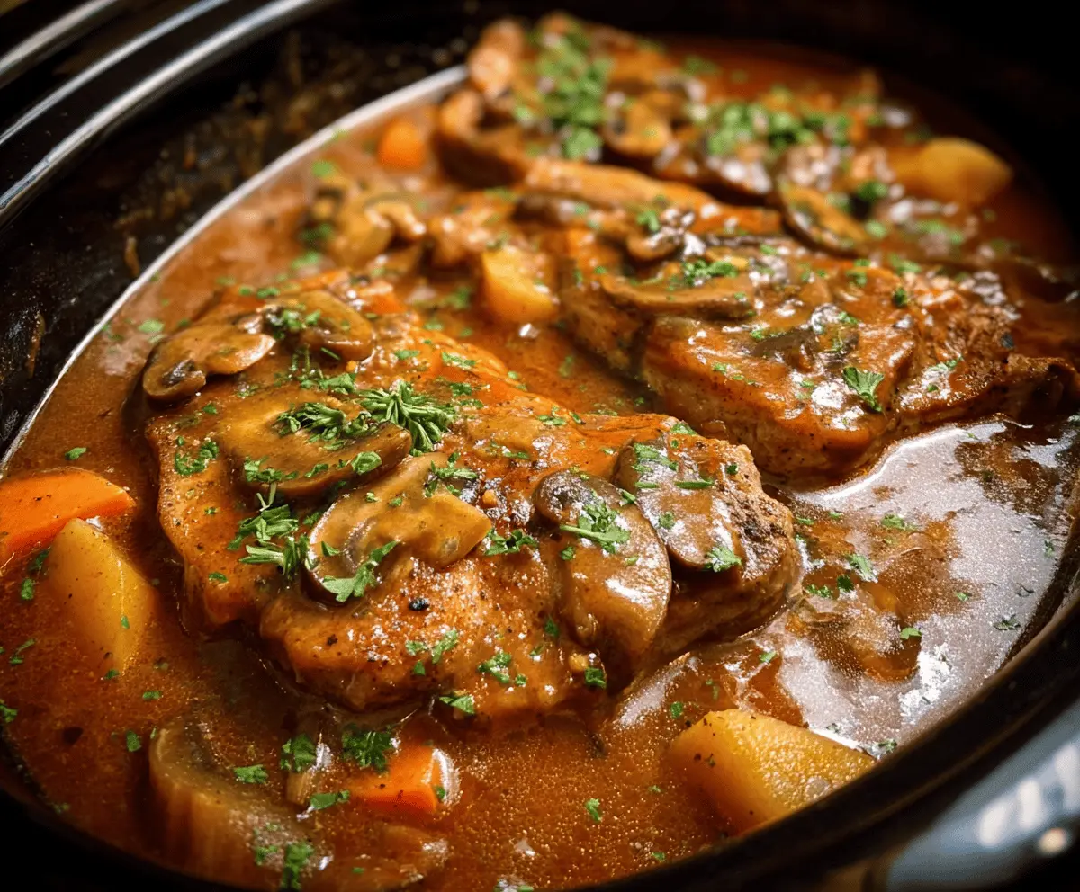 Easy Crock Pot Smothered Pork Chops Recipe