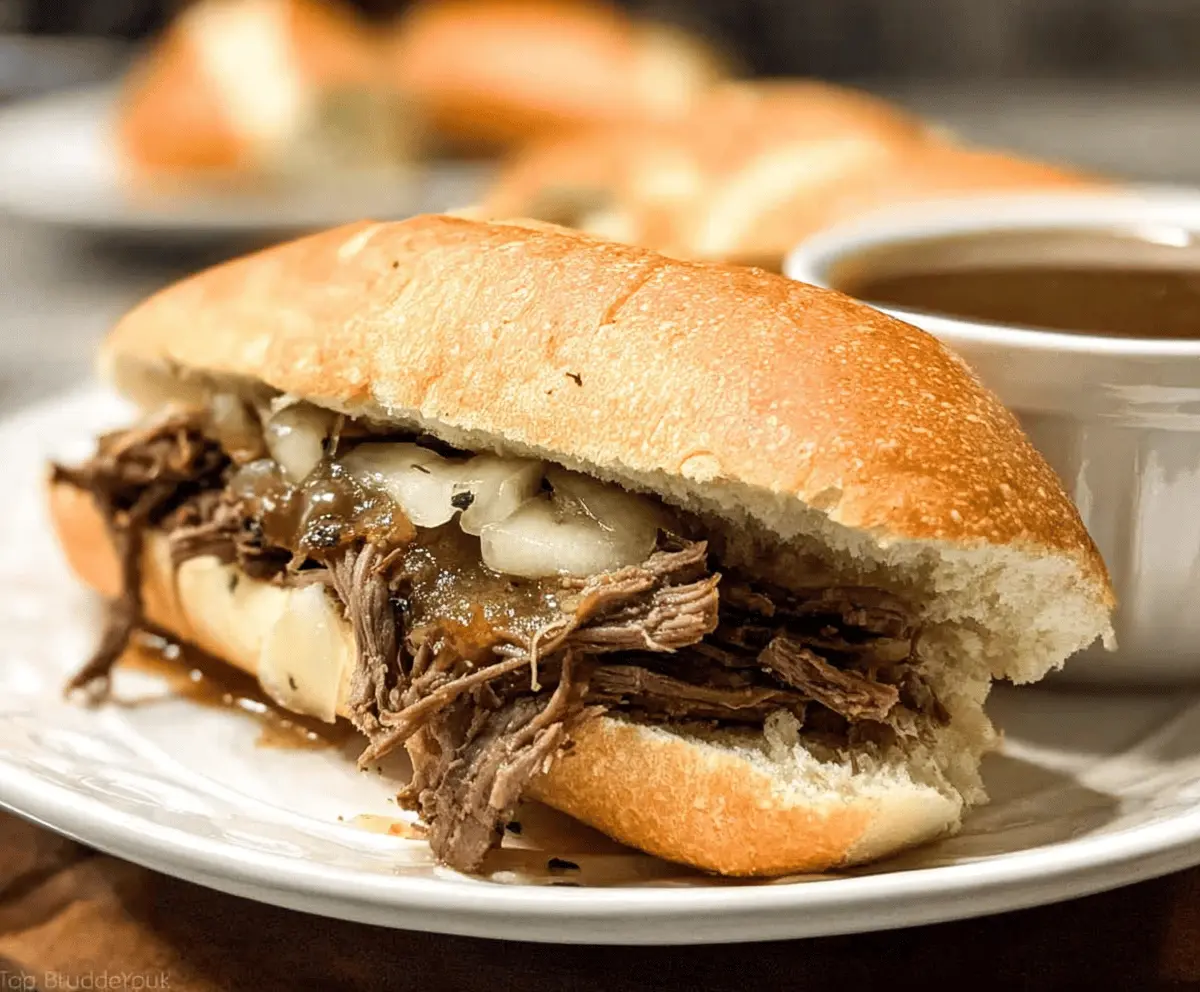 Easy Crockpot French Dip Sandwich Recipe