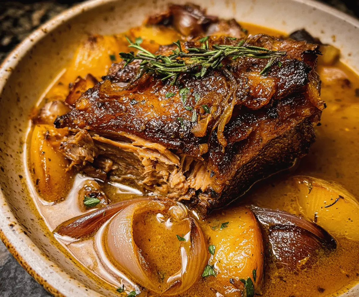 Tender Apple Cider Braised Pork Shoulder Recipe
