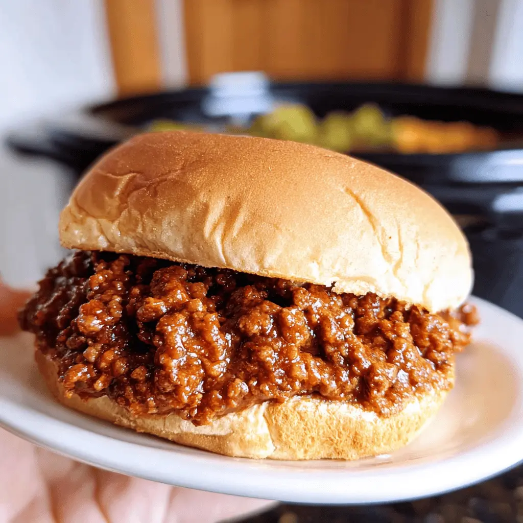 Easy Slow Cooker Sloppy Joes Recipe