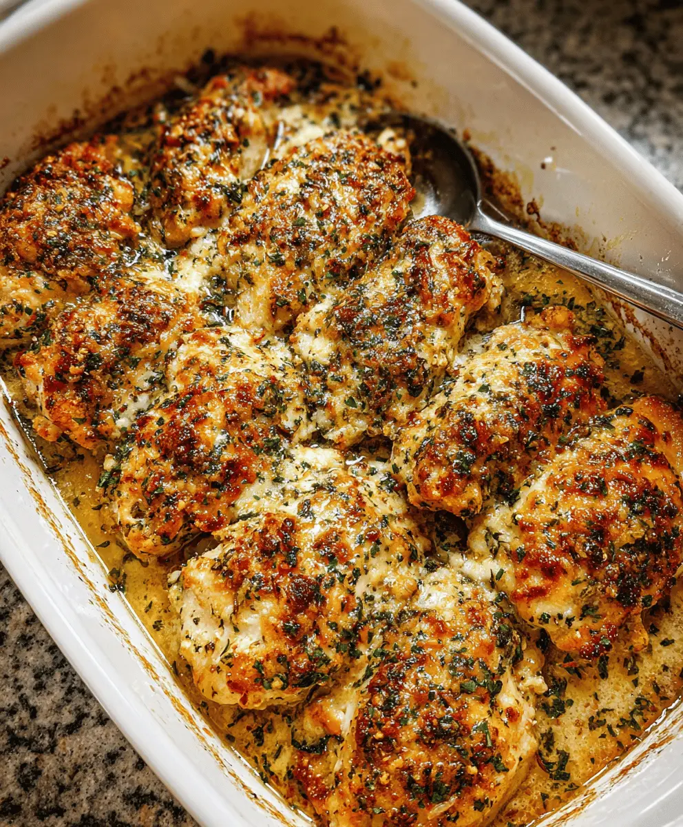 Easy Garlic Parmesan Chicken Bake Recipe