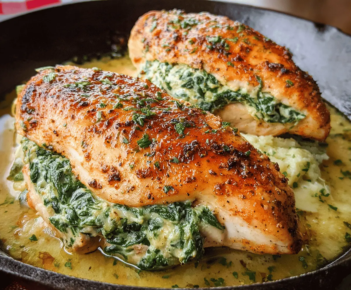 Easy Spinach Stuffed Chicken Breasts Recipe