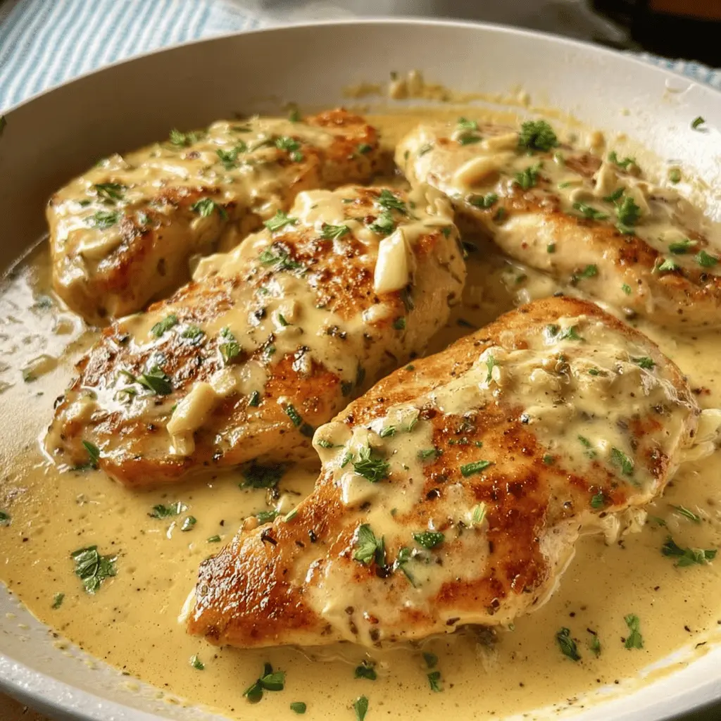 Easy Creamy Garlic Chicken Recipe
